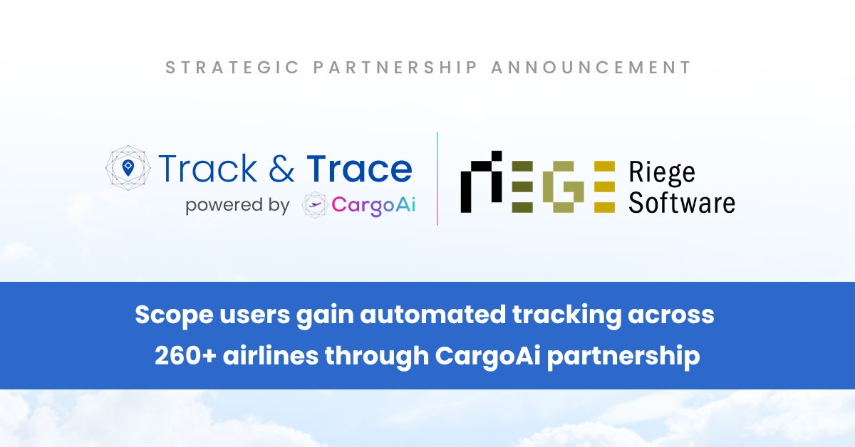 Riege Software and CargoAi Expand Partnership to Enhance Airfreight Shipment Tracking